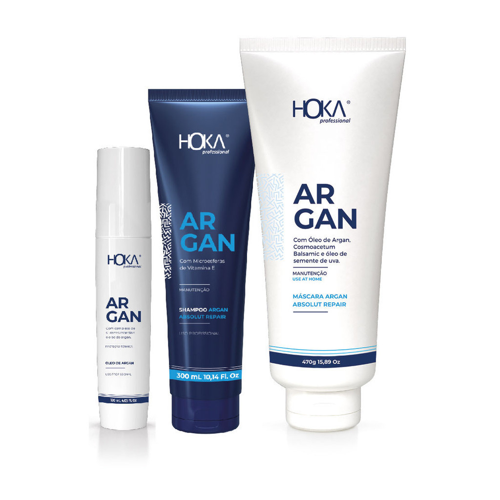 Kit Argan Absolut Repair Home Care - Hoka Professional | Tratamento Brilho e Maciez
