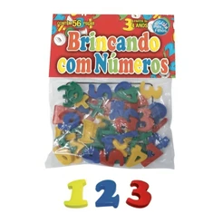 Jogo Didático Brincando com Números 56 Peças Pais e Filhos - 4743-1