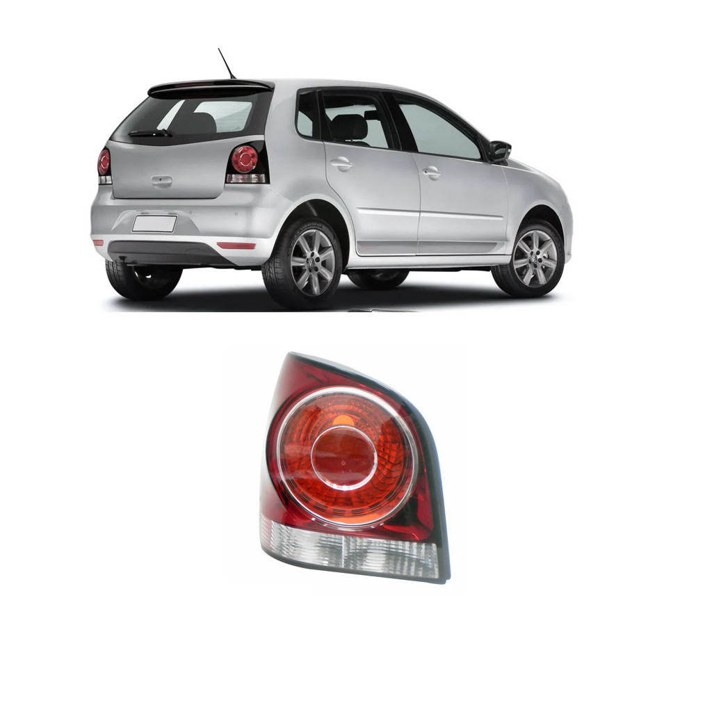 Lanterna Traseira Polo Hatch 2007 a  2014 Vermelha Direito