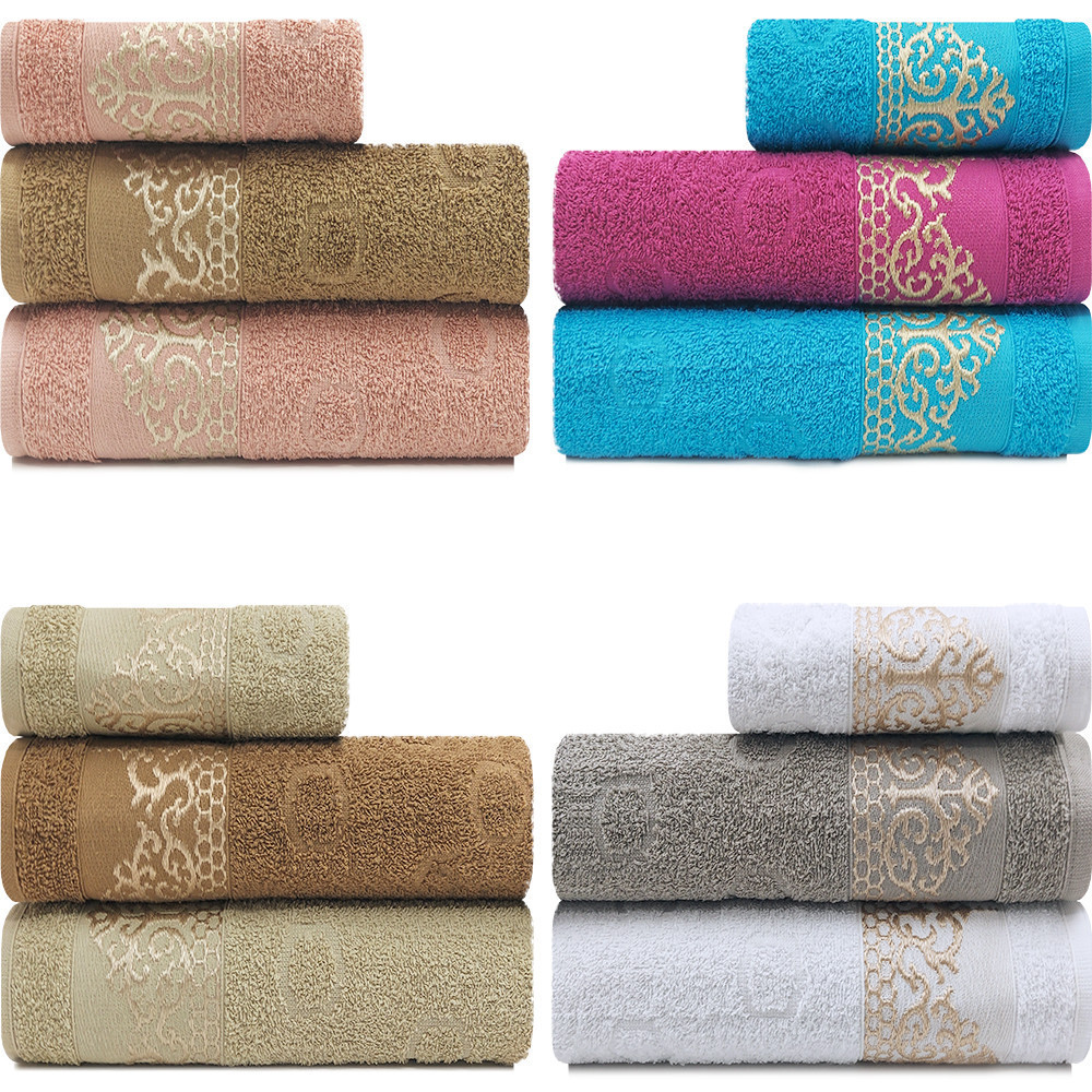 Jogo De Toalhas Mineral 3 Peças Banhão e Rosto em Algodão Marcotex em Oferta na Shopee