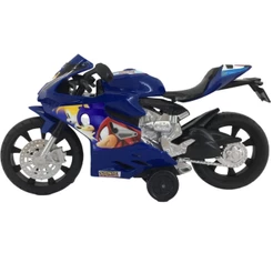 Brinquedo Infantil Moto Fricção Faster Biker Sonic Candide - 3453