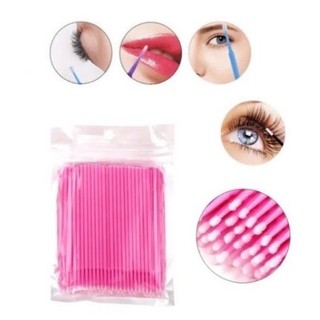 Kit 100 microbrush cotonete alongamento fio a fio cílios-youyi