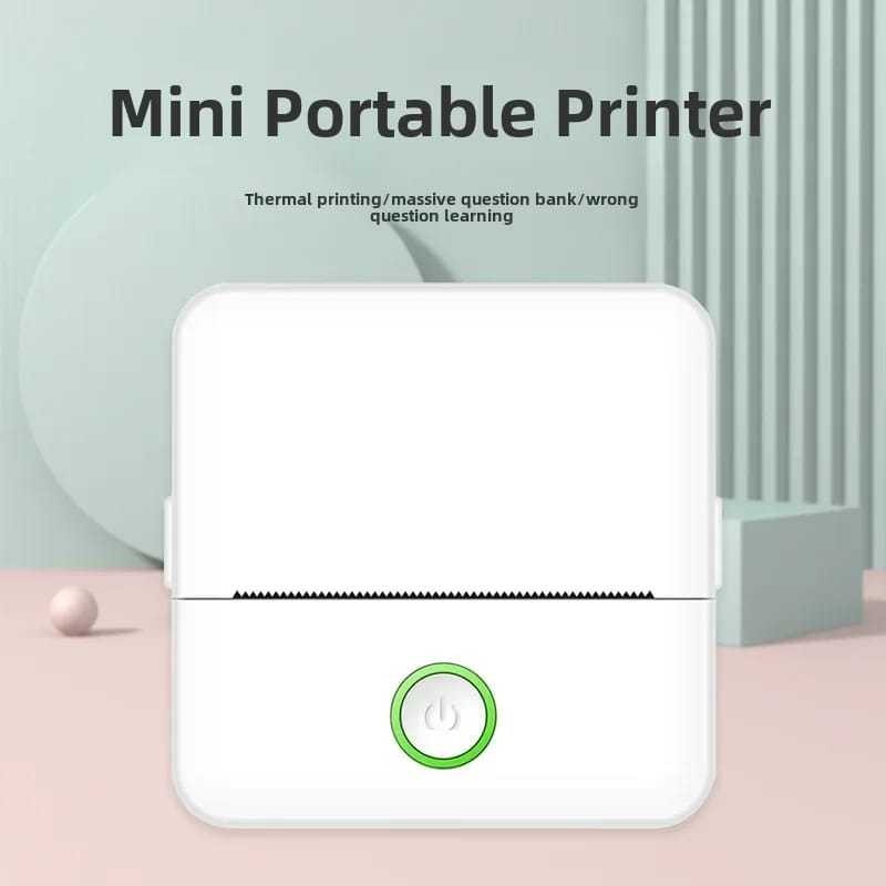 Mini Impressora Térmica Portátil de Bolso Bluetooth Sem Fio para Estudantes Etiqueta Imagem