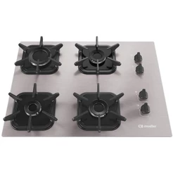Cooktop a Gás Mueller 4 Bocas mesa em Alumínio com Queimador Ultra Chama e Grades em Ferro Fundido MCG4BK Bivolt