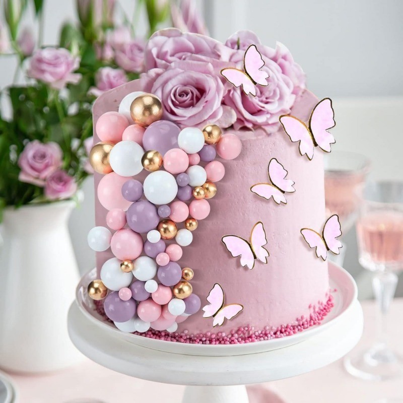 20 Pçs Bolas Bolo Topper Balões Cupcake DIY Inserção De Espuma Decoração De Cozimento Para Aniversário De Casamento