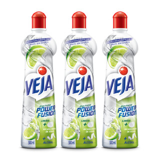 Kit 3un Veja Power Fusion Limpador Multiuso Fragancia Limão 500Ml em Oferta na Shopee