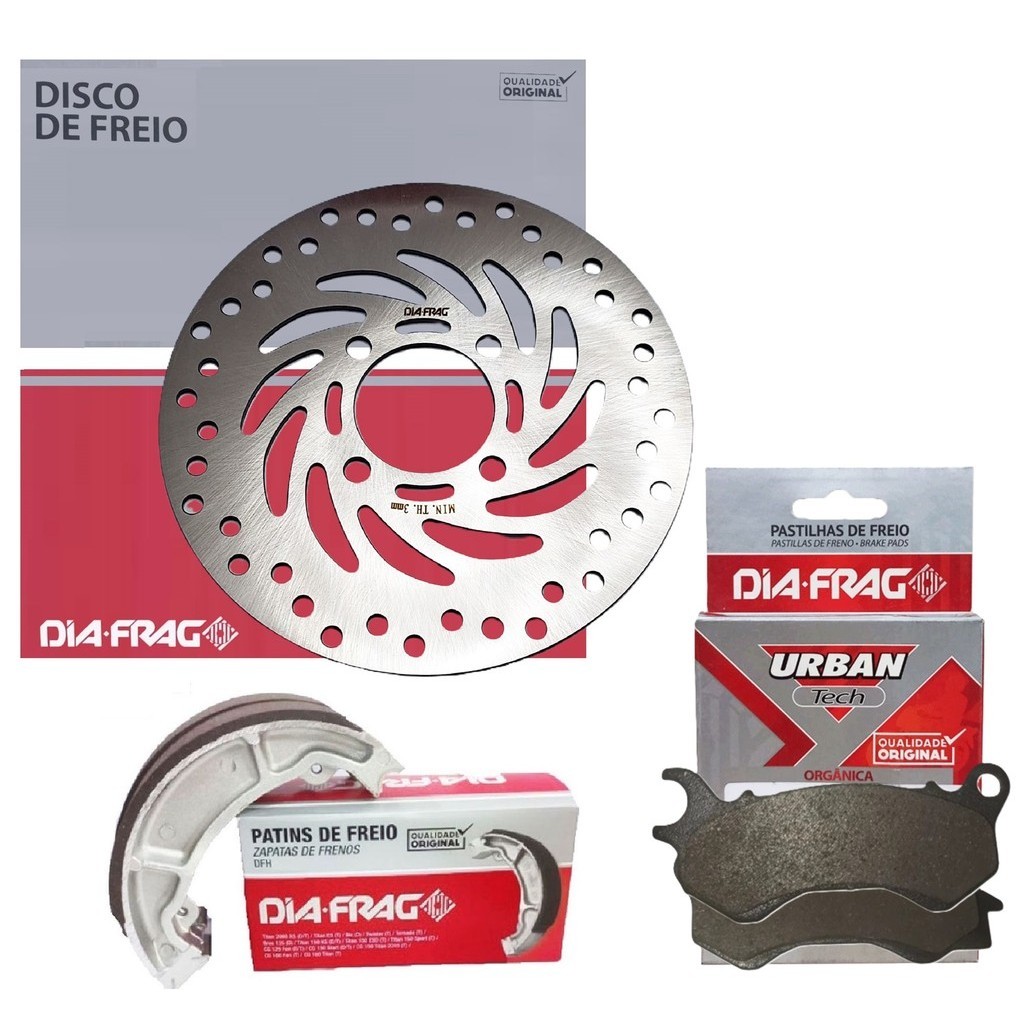 Disco de Freio Dianteiro P/ Pcx 150 Sem Abs 2013-2018 + Pastilhas e Lonas Diafrag em Oferta na Shopee