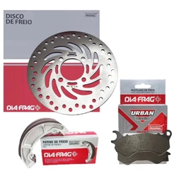 Disco de Freio Dianteiro P/ Pcx 150 Sem Abs 2013-2018 + Pastilhas e Lonas Diafrag