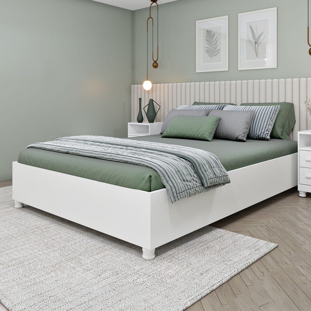 Base de Cama Box Casal Mônaco Neve - Tcil Móveis - Home & Living