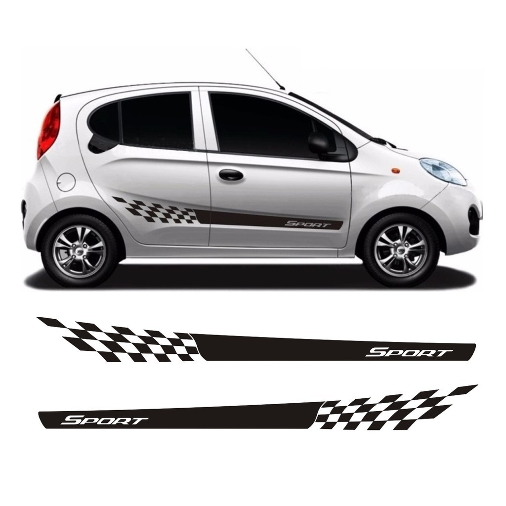 Adesivo Lateral Para Caoa Chery New Qq Nq1 Look Act Smile Faixa Colante Fita Adesiva Tuning