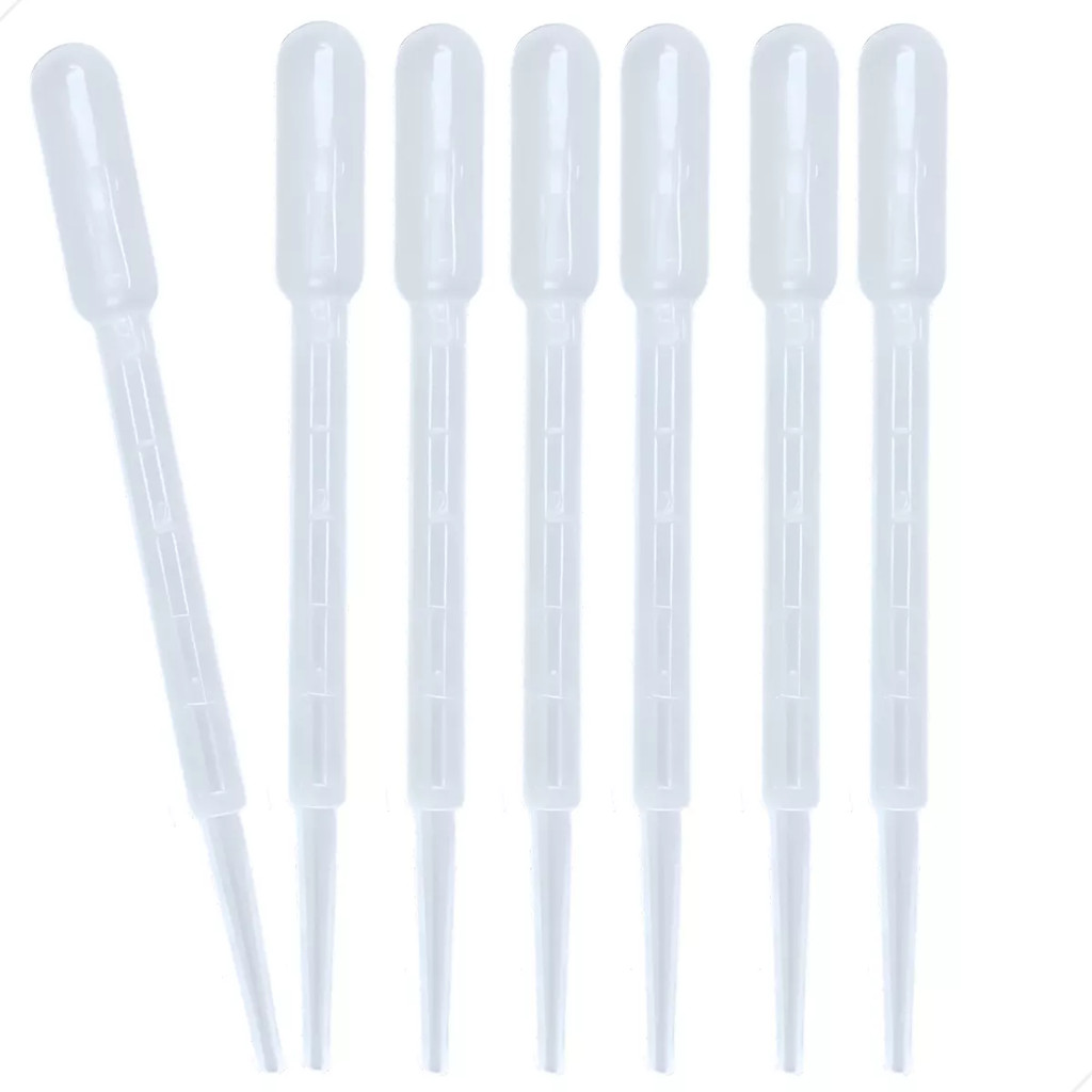 Pipeta Pasteur  3ml Com  500 Unidades Descartável Transferência de Líquidos Uso Laboratorial Clínico