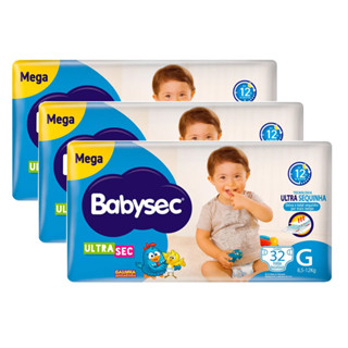 Kit Fralda Descartável Babysec Galinha Pintadinha Ultrasec Mega G 32 Tiras - 3 Unidades em Oferta na Shopee