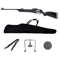 Carabina Espingarda Rifle de Pressão Jade Pro Nitro Preta 6.35mm - CBC + Acessórios