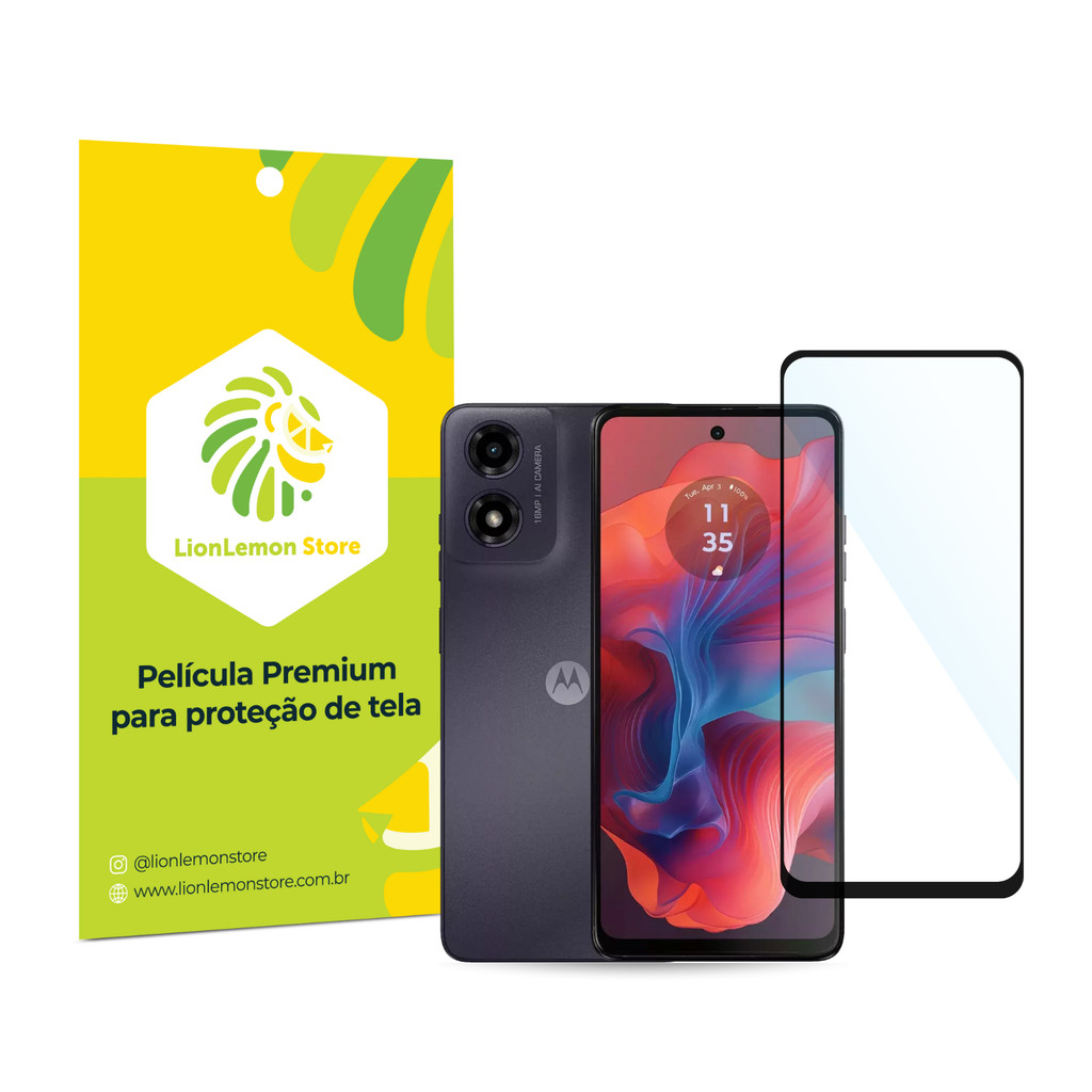 Película de Vidro Ultrashield LionLemon p/ Motorola Moto G04 / G04S