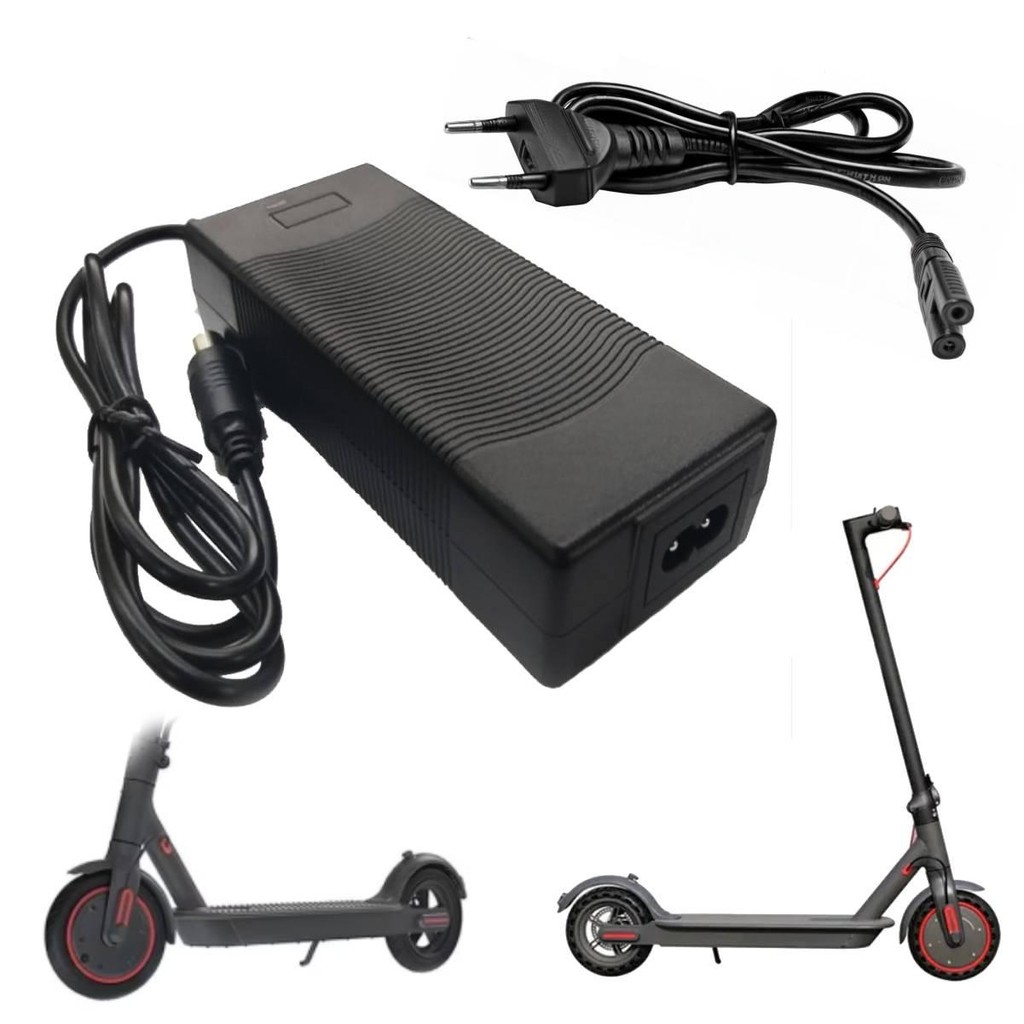 Carregador Automático 42V 2A para Patinete Elétrico com Bateria de Lítio em Oferta na Shopee