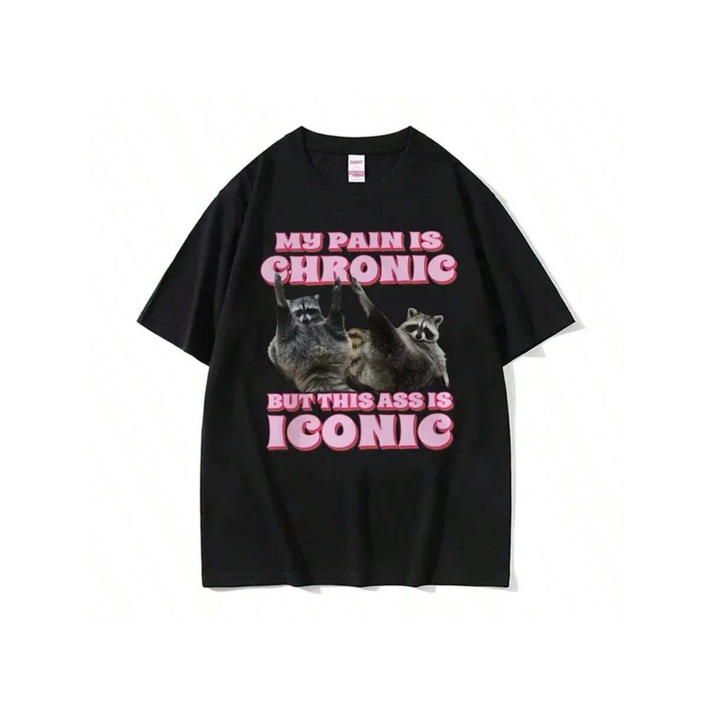 Camiseta Feminina Masculina Camisa T-shirt Estampada My Pain is Chronic Mulher Verão Oversized Camisetão Premium Exclus.