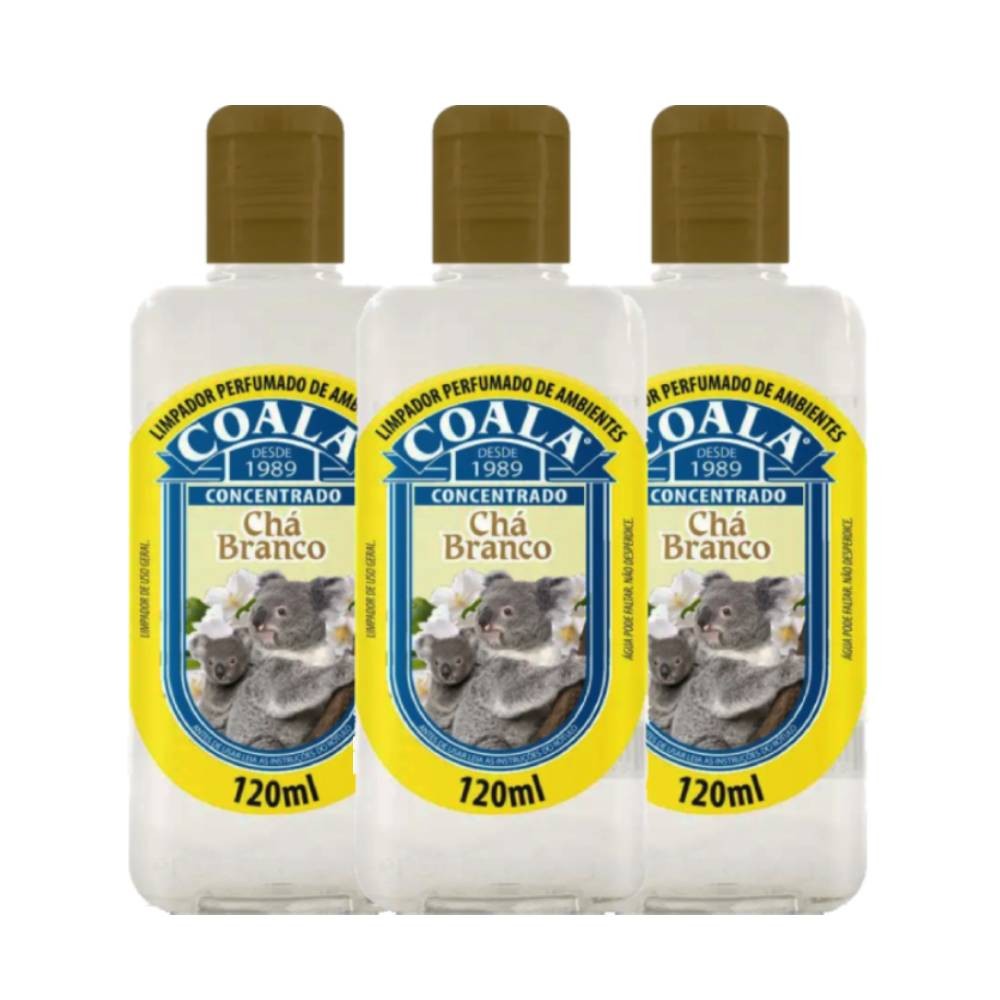 Combo Coala Limpadores 120ml 3 unidades Chá Branco - Home & Living