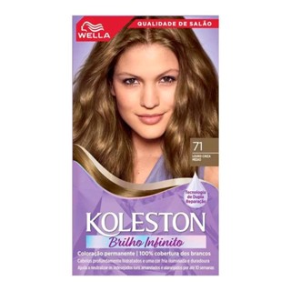 Coloração Koleston Brilho Infinito Louro Cinza Médio 71 em Oferta na Shopee