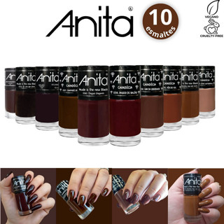 Kit 10 Esmaltes Anita Diversos Tons Marrons Terrosos Atacado em Oferta na Shopee