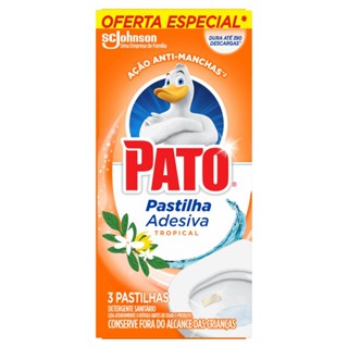 Detergente Sanitário Pato Tropical Pastilha Adesiva com 3 un em Oferta na Shopee