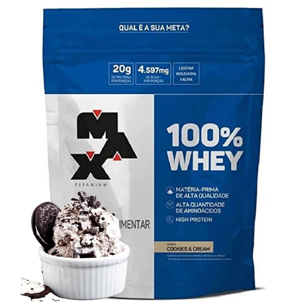 100% Whey Refil 900g Max Titanium - Health
