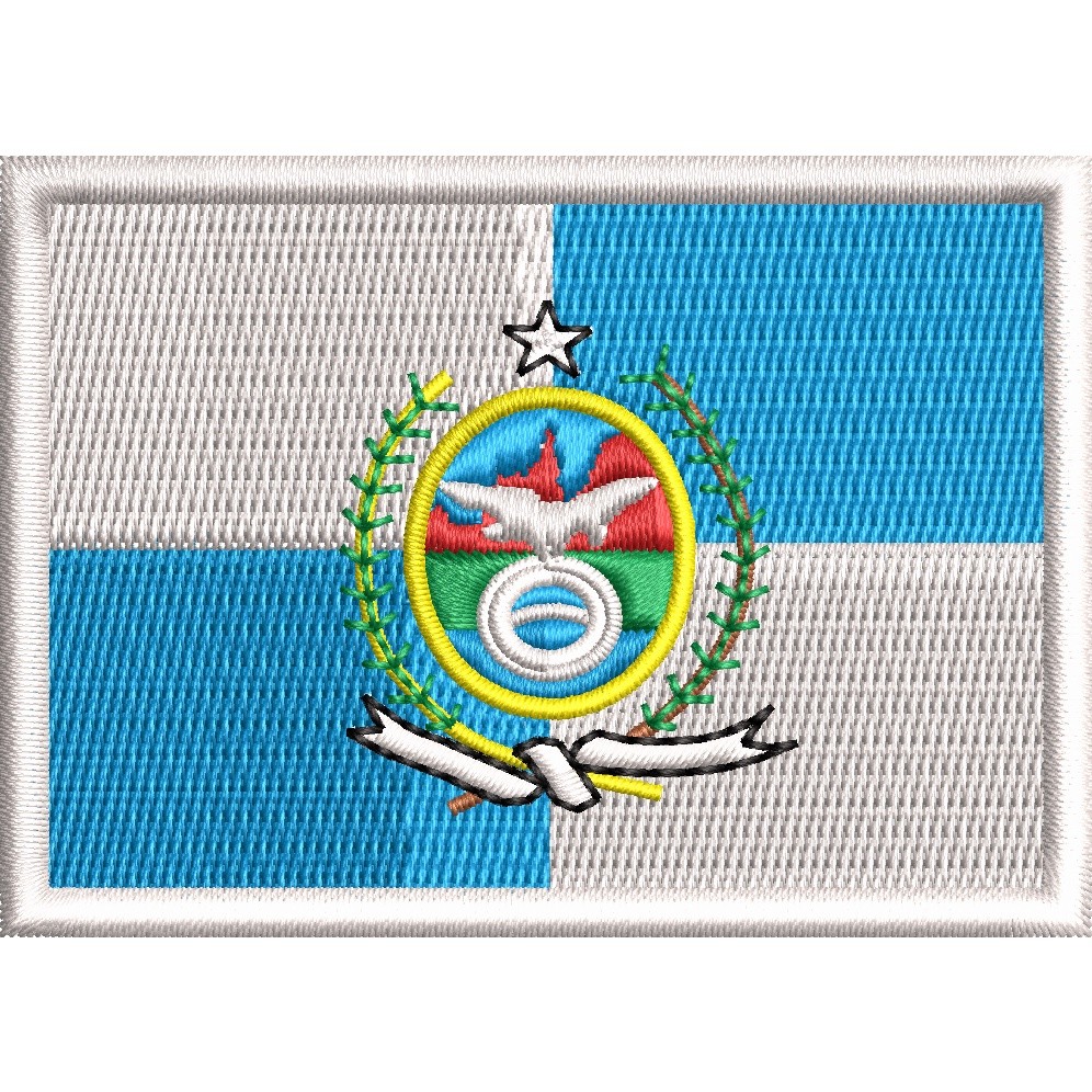 Patch Bandeira do Rio de Janeiro 7cmx5cm - Moto Grupo Motoqueiro Militar Airsoft P/ Costurar em Colete Jeans