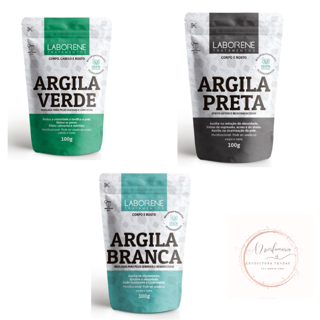 Argila para máscara fácial - cuidados com rosto, corpo e cabelo - 100gr em Oferta na Shopee