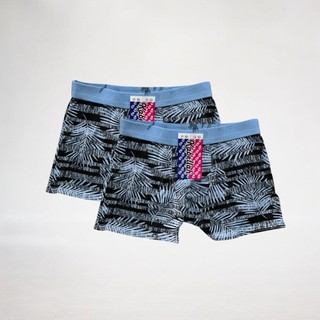 Kit 2 Cueca Boxer Juvenil Estampada Com Elástico Bordado Forro 100% Algodão Box Masculina