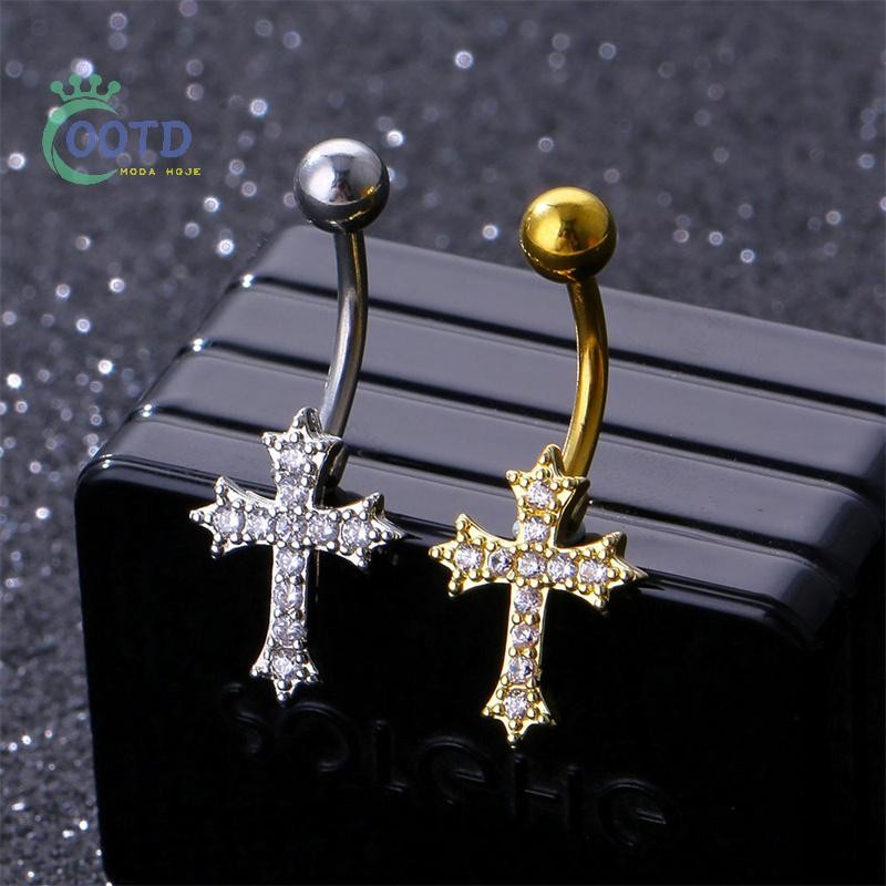 Moda Hoje Sexy Piercing Umbigo Prego Corpo Jóias Para Mulheres Meninas Personalizado Simples Cruz Pingente Anéis Present em Oferta na Shopee
