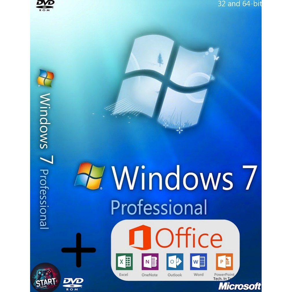 CD/DVD Windows 7 + Pacote Office Ativado - PC