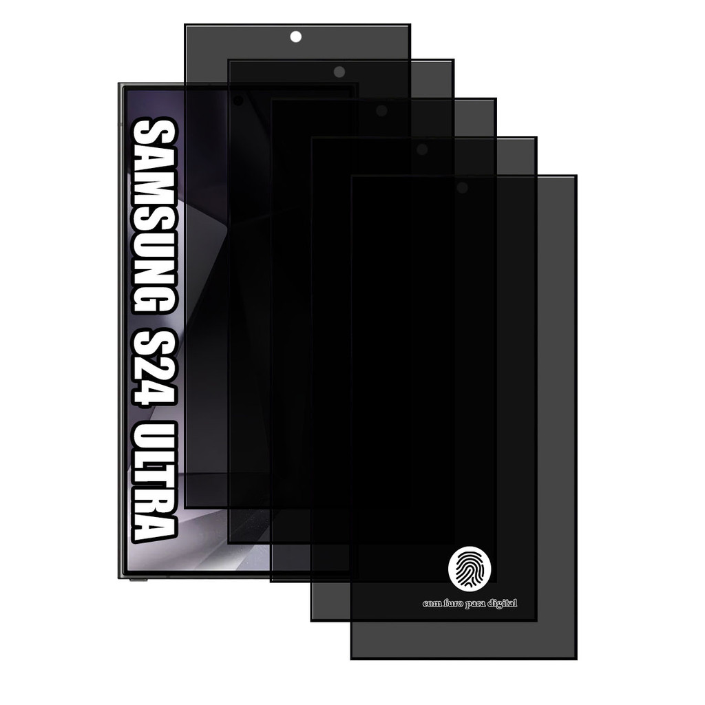 KIT Para Samsung Galaxy S24 Ultra - Películas de Privacidade 3D em Oferta na Shopee