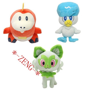 Kawaii Pokemon Boneca De Pelúcia Meowscarada Peluche Brinquedo Sprigatito Evolução Floragato Quaxly Fuecoco Koaidon Mira em Oferta na Shopee