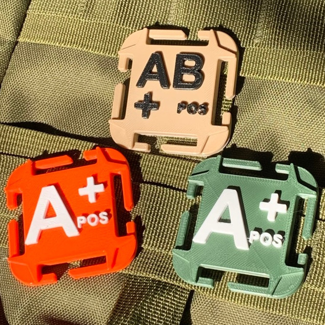 Badge Patch Dog Tag Tipo Sanguíneo MOLLE Tático Militar Segurança EPI Sobrevivência Camping Airsoft