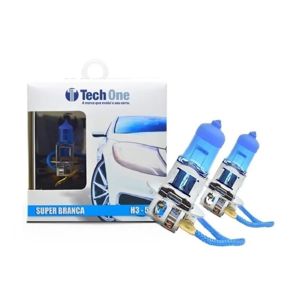 Par Lampada Super Branca Farol de Milha H1 H3 H4 H7 H8 H11 H16 H27 HB3 HB4 8500k Tipo Xenon 12v 55w