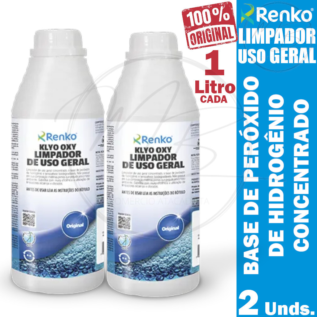Kit 2 Klyo Oxy Limpador de Uso Geral 1 litro - Renko