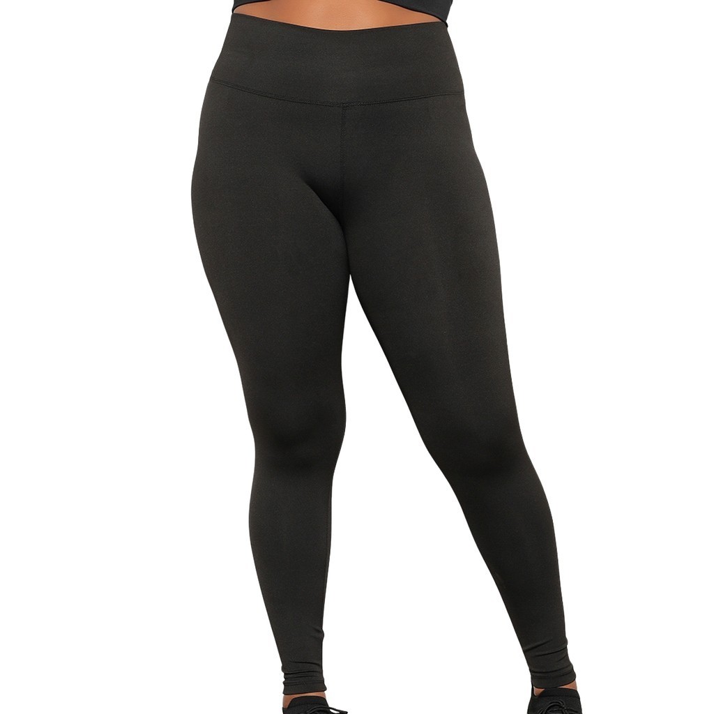 Calça Legging Flanelada Plus Size Feminina Suplex