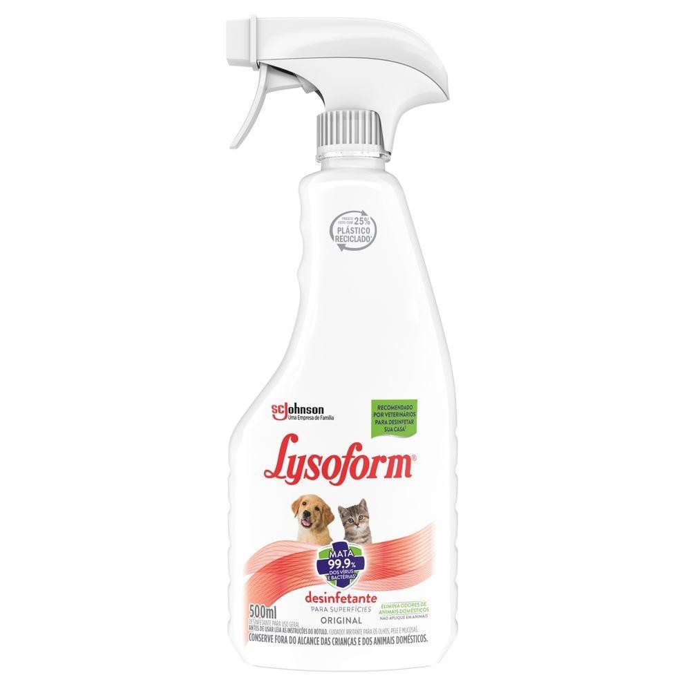 Desinfetante em Spray Lysoform Pets Original 500ml em Oferta na Shopee