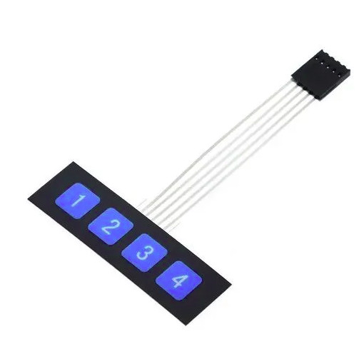 Teclado Membrana Matricial 1x4 De 4 Teclas 11cm Arduino Pic