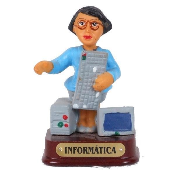 Boneco Profissional Informática Miniatura Decoração 8cm