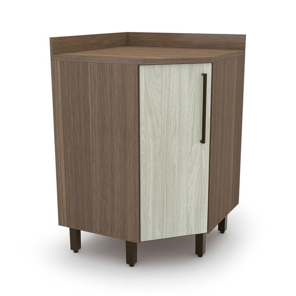 Balcao Evolution Plus 1 Porta Canto Tannat legno Crema Batrol Tannat legno Crema em Oferta na Shopee