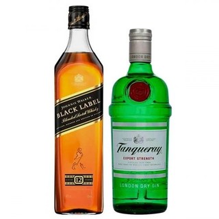 Gin Tanqueray 750 ml + Whisky Johnnie Walker Black Label 750 ml em Oferta na Shopee