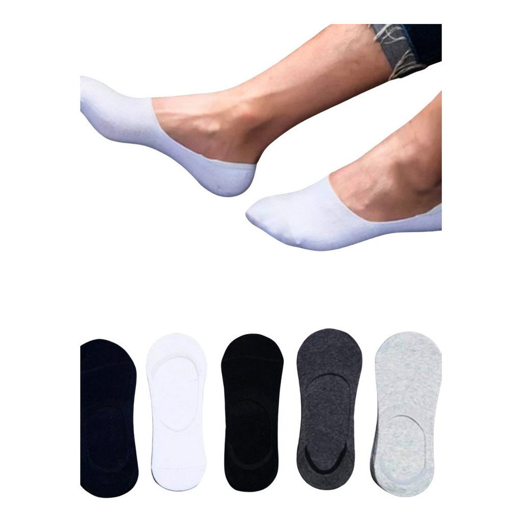 Kit 12 Pares Meia Sapatilha Invisível Unissex