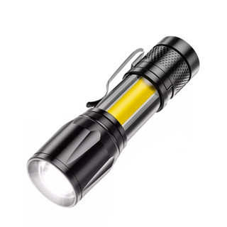 Lanterna Mini LED Profissional Recarregável Luz Branca Zoom Ajustável em Oferta na Shopee