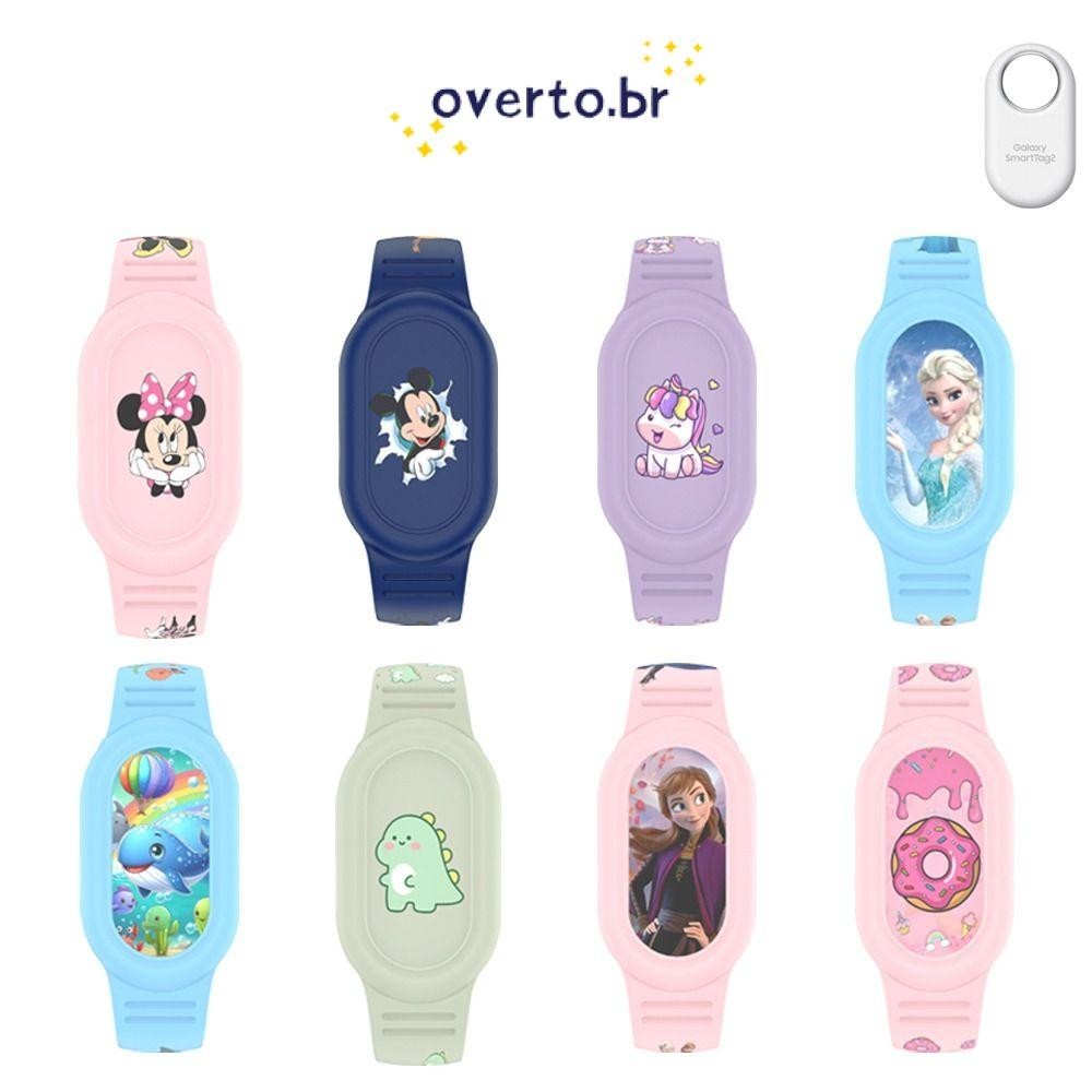 Pulseira Infantil OVERTO , De Desenho Animado De Silicone , Suporte De Para Galaxy SmartTag 2