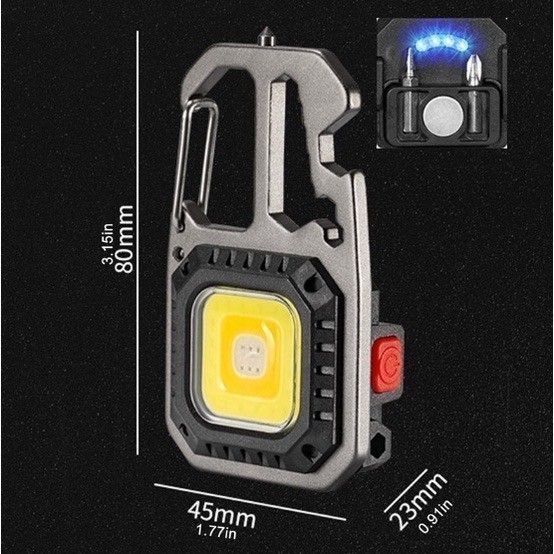 Mini LED Lanterna com Iluminação abridor quebrador de vidro Ajustável Chave Multifuncional KA-L1114 em Oferta na Shopee