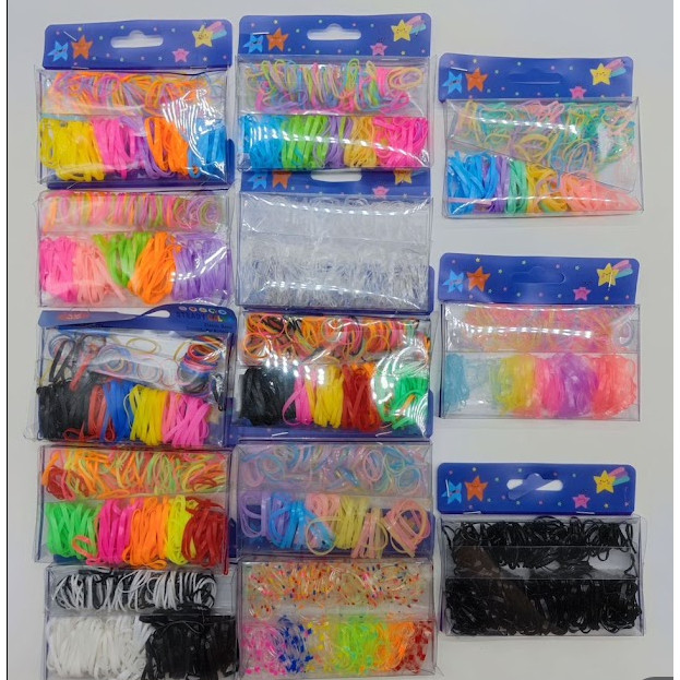 Kit 10 Caixas Elástico Cabelo Borrachinha Liguinha de Silicone PRONTA ENTREGA em Oferta na Shopee