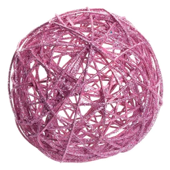 Enfeite Bola de Rattan Rosa - 1 unidade - Cromus - Rizzo