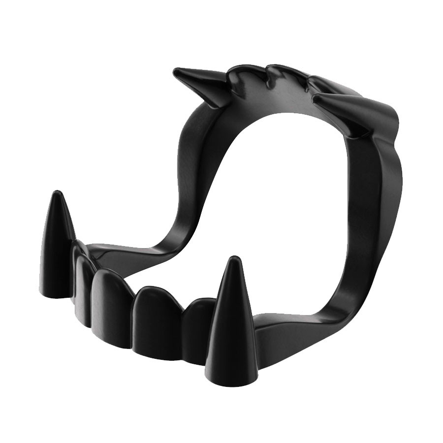 Kit Dentadura de Halloween - "Dentes de Vampiro" - Preto - 8 unidades - Rizzo em Oferta na Shopee