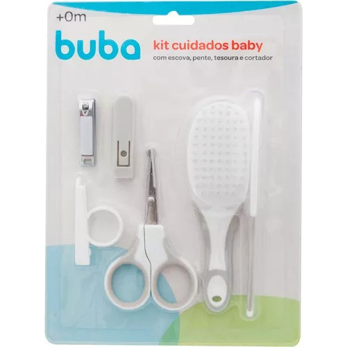 Kit Cuidados E Higiene Bebê Pente Escova Cortador Unha Buba - Mom & Baby