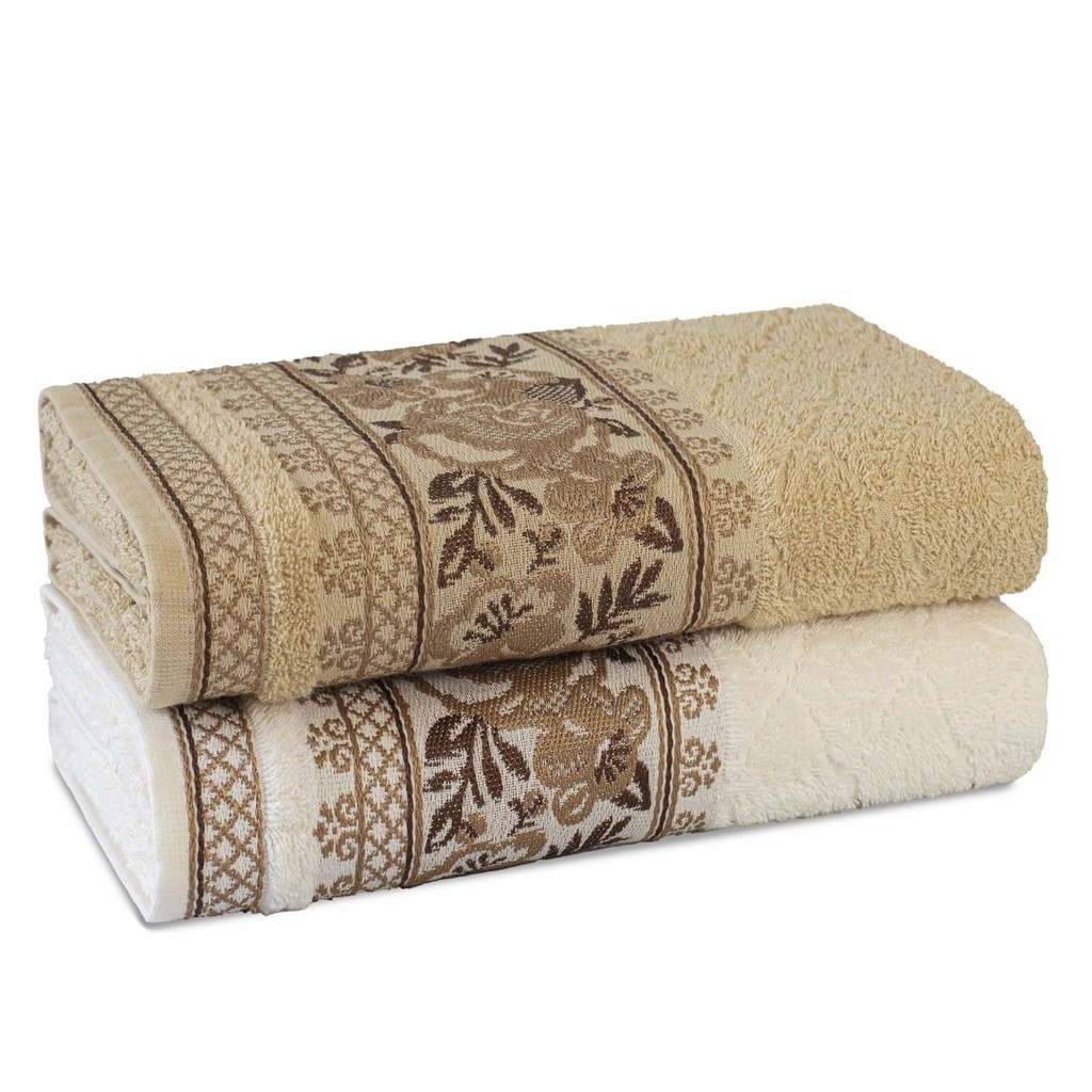 Kit 2 peças Toalha Banho Garmisch 100% Algodão 70cm x 140cm Padrão Nice Jacquard Cores Neutras em Oferta na Shopee
